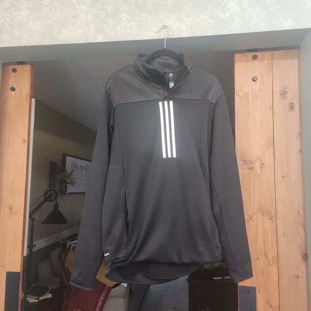 Adidas Men's Response 1/4 Zip Black Sweatshirt